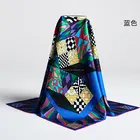 Scarf Design My Scarf HCY 90X90 Screen Print Wholesale Square Silk Twill Scarf