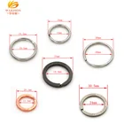 Custom Key Ring Custom Logo Wire And Flat Stainless Steel Key Split Ring
