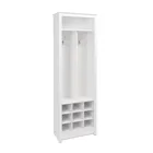 Wood Coat Tree Coat Rack Tree High Bench Wood Coat Rack Stand Entryway Hall Tree With Storage Sub-box