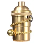 Lamp Holder Screw E27 Pendant Lamp Holder Vintage Retro Antique Zipper Switched E27 Socket Edison Pendant Lamp Light Bulb Holder