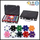 200PCS Royal Flush Poker Chips Set in Black Aluminium Case