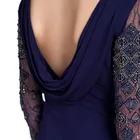 Evening Gown Beaded Evening Gown 2021 Ladies Beaded Royal Blue Mermaid Long Sleeve Evening Gown With Open Back