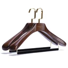 Coat Wooden Hangers Wood Suit Hanger Luxury Custom Logo Unique Heavy Duty Garment Coat Jacket Suit Clothes Wooden Hangers