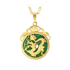 Jade Jade Stone Necklace XL4051 Xuping Stone Jewelry Women Malay Jade Dragon Pendant Necklace
