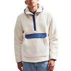 Men Hoodies Wholesale Men Custom Sherpa Fleece Oversize Winter Warm Pullover With Pockets Hoodies