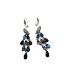 Antique Earring Earrings Cheap Silver Earrings Cheap Antique Silver Color Stone Peacock Earring Models