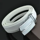 Belts Mens Slide Belt Wholesale Stock Adjustable Sliding Mens Leather White Ratchet Belts