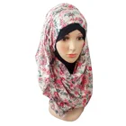 Muslim Hijab Hijab Length And Printing Style Muslim Head Wrap Printed Jersey Hijab