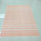 Jacquard Towel With Double Striped Jacquard Cotton Beach Turkish Towel With Tassel 20 Different Color