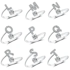 Silver Ring Ringssilver Ring Enough 925 925 Sterling Silver A-Z Adjustable Initial Ring Letter Ring