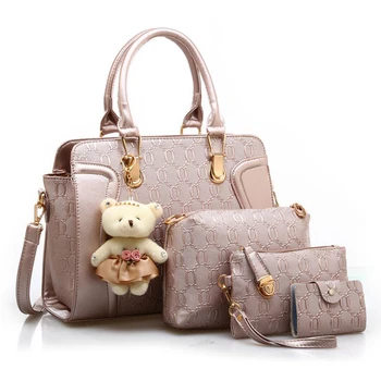 Fashion designer emboss leather bag, wholesale ladies handbag china