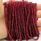 Ruby Red Jade Beads Red Faceted Beads Hot Selling 2x3mm Faceted Ruby Red Jade Rondelle Beads
