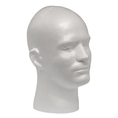 male styrofoam head