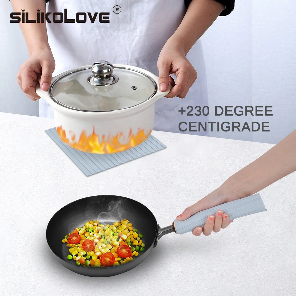 Saucepan Table Heat Insulation Silicone Mat Pad Kitchen Sink Mat for Drying Dishes Cup Coaster