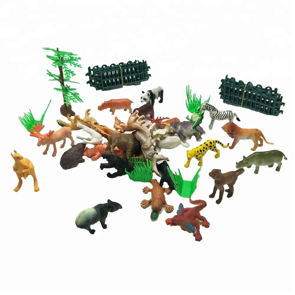 6 X Wild Animals Jungle Set Plastic Chunky Figures Approx 8cm Long Animal Zoo for sale online 