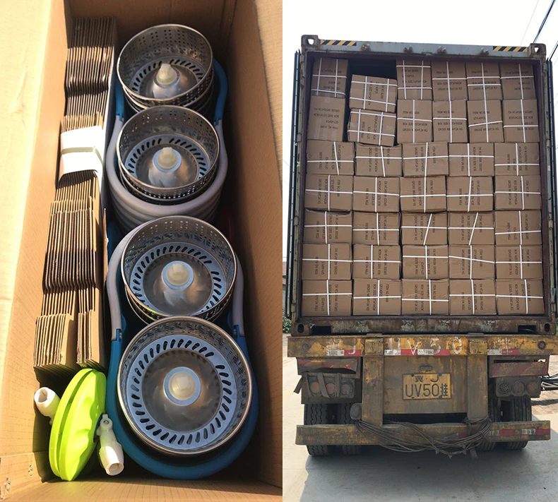 360 Rotary Microfiber Mob Set Steel Pole with Bucket and Wheels, Hands-Free Floor Cleaning Spinning Mop, Hot Sale in Brazil