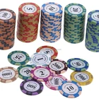 Poker Chip Poker Set 500pcs 11.5g Dice Poker Chip Set / 14g Clay Poker Chip Set