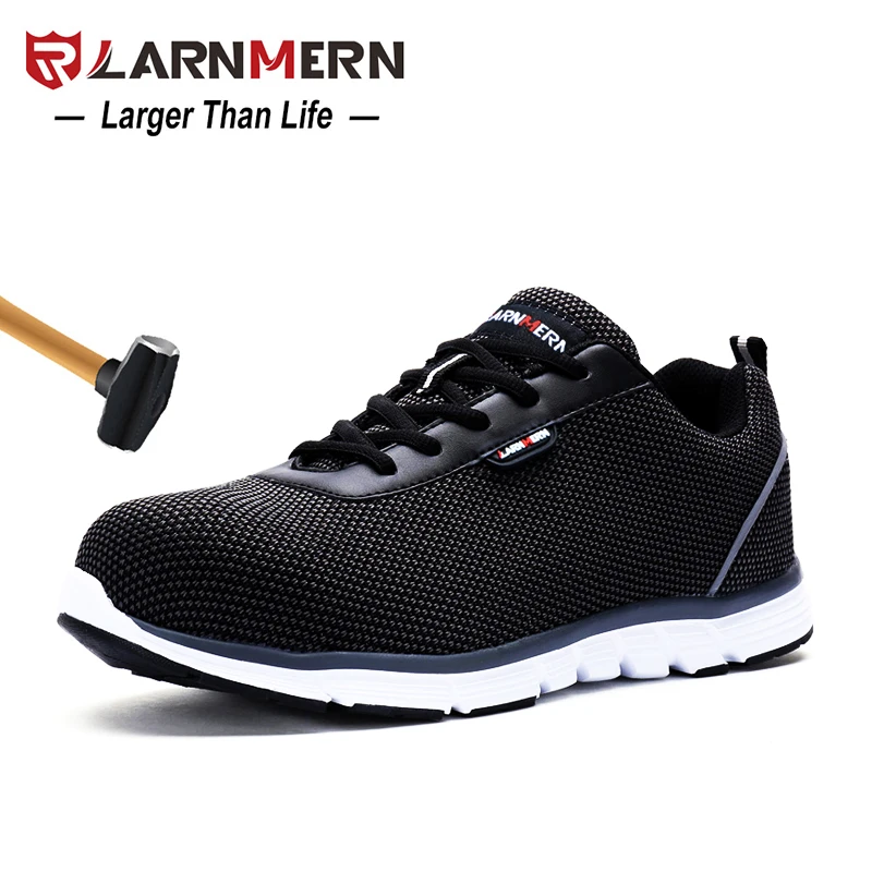 LARNMERN Steel Toe Shoes for Women Safety Work Sneakers Lightweight Industrial and Construction Shoe