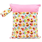 Wet Bags Bag Reusable 2 Zippered Waterproof Wet Dry Bags Pockets Diaper Bag