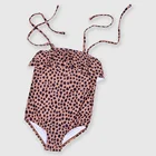 Girls Swimwear Girls Swimwear Children Custom Private Labels Leopard Girls Swimwear Bandage Children 1 Piece Swimwear