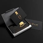 Business Hot Sale Luxury Customized Logo Shiny Gold Foil Stamping Paper Business Card