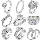 Silver Rings Ringssilver Wholesale Women Eternity 925 Sterling Silver Rings
