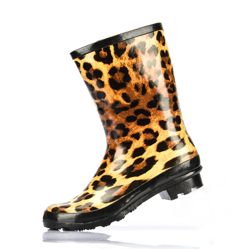 leopard welly boots