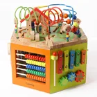 Good Kids Wooden Educational Activity Cube Bead Maze For Kids