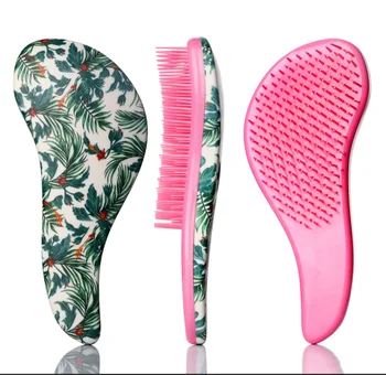 Custom Logo Comb New Design Water Transfer Printing Professional Scalp Massager Shampoo Hair Brush For Kids
