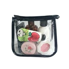 Packaging Plastic Pouch Plastic PU Webbing Transparent Travel Bag Toiletry Makeup Packaging Plastic Pouch