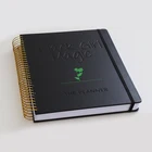 Cover Planner Quality Planner Hot Stamped Cover Black Wire Coil Custom Day Life Planner