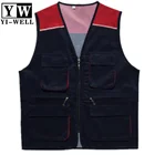 4 Pockets Sleeveless Good Quality Custom Work Vest Uniform