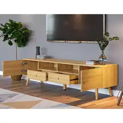 Hot saling cheap wooden coffee table and tv stand set for living room
