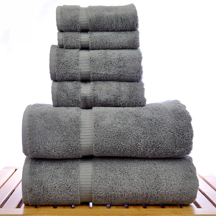 100% ringspun cotton embroider bath towel set white 500gsm luxury hotel towel