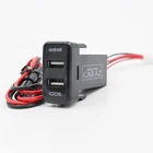Charger 2 USB AUX Ports Dashboard Mount Fast Charger