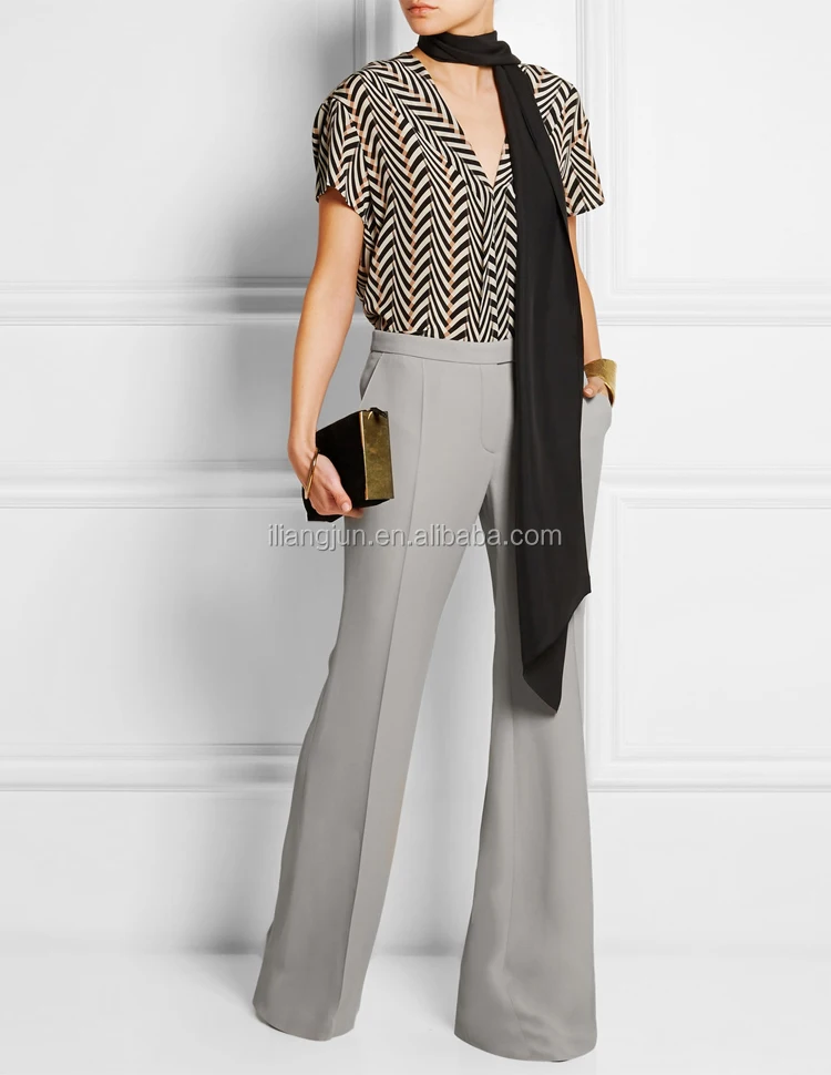 Printed Blouse Pants And Blouses Set 