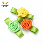 Rose Flower Handmade Satin Ribbon Rose Flower For Perfume Bottle Decoration