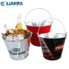 5L Bar Promotional Galvanized Cooler Round Beer 5L Metal Ice Bucket