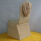 Covers Factory Direct Sale Back Ruffled Universal Wedding Decoration Spandex Chair Covers