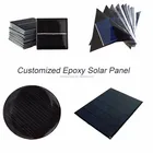 Round Panel Led Epoxy Resin PET Laminated Mini Round Solar Panel 5.5v 6v 3v 0.5w 1w 2w For LED Light