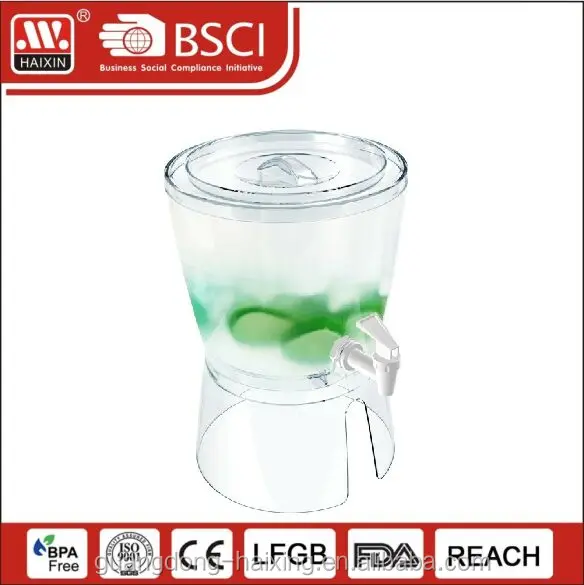 5.3-13L haixing plastic cold water/ drink/ beverage/ beer /juice dispenser with silicone ring around nozzle faucet