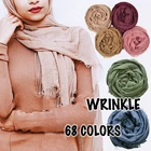 Scarf Cotton Scarf Hijab Wholesale Crinkle Cotton Polyester Fancy Muslim Islamic Scarf Women Hijab