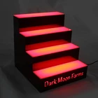 Display Light Deluxe Clear Acrylic Step Display With LED Light Acrylic Stair Display Colorful Step Display Stand
