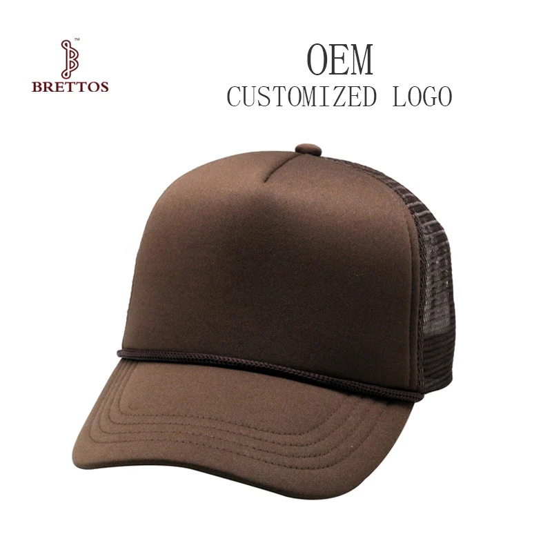 plain brown trucker hat