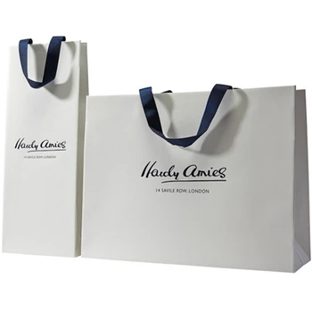 Luxury shopping paper bag with hot stamping