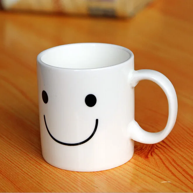 11oz Funny Ceramic Cup Tea and Coffee Mug With Cute Lovely Face LFGB Approved BPA Free