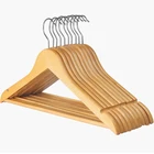 Wood Hanger Wooden Hanger Natural Solid Customized Logo Clothing Boutique Wood Hanger