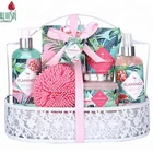 Gift Set Bath Gift Set Wholesale Flamingo Label Moisturize Body Care Spa Wire Basket Bath And Body Gift Set
