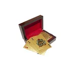 Gold Card Plated Cards Cards Playing WJPC-24 Gold Card Deck Custom Gold Foil Plated Playing Cards With Wooden Box 260-350gsm Playing Cards Paper Advertising Poker