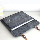 Laptop Bag/ Most Popular Design Leather Compartment Felt Laptop Bag/ Case/ Sleeve